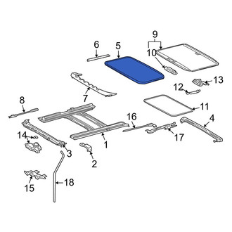 Toyota OE - Sunroof Glass