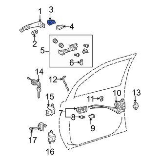 Toyota OE - Front Exterior Door Handle Cover