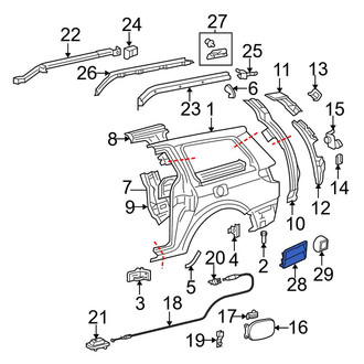 Toyota OE - Rear Left Quarter Panel Vent