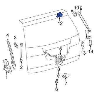 Toyota OE - Rear Right Liftgate Hinge