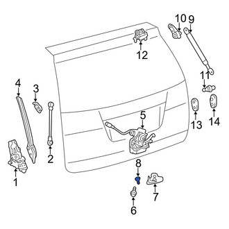 Toyota OE - Liftgate Lock Striker Plate Screw