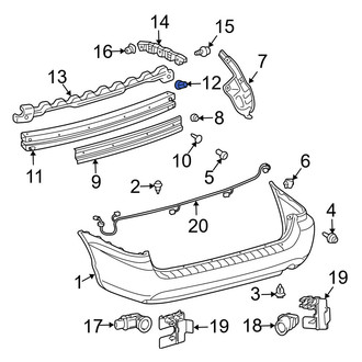 Toyota OE - Bumper Cover Reinforcement Nut