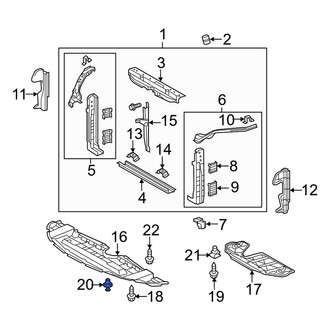 Toyota OE - Radiator Support Air Deflector Clip