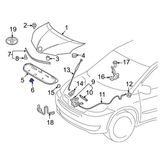 Toyota OE - Hood Insulation Pad Clip