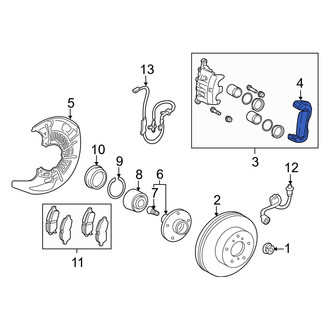 Toyota OE - Front Right Disc Brake Caliper Bracket