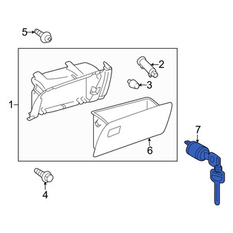 Toyota OE - Front Glove Box Lock Kit