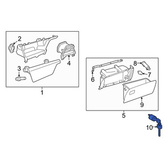 Toyota OE - Front Glove Box Lock Kit
