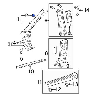 Toyota OE - Lower Body A-Pillar Trim Panel Clip