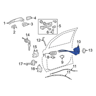 Toyota OE - Front Left Door Latch Assembly