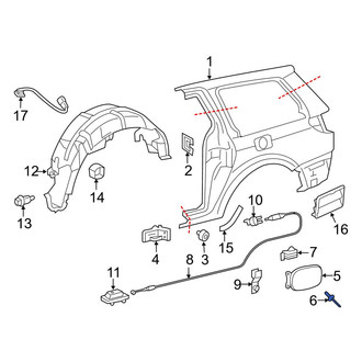 Toyota OE - Fuel Filler Door Rivet