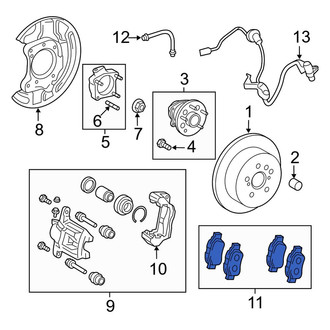 Toyota OE - Rear Disc Brake Pad Set