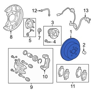Toyota OE - Rear Disc Brake Rotor