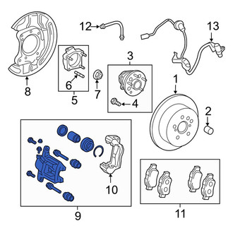 Toyota OE - Rear Left Disc Brake Caliper
