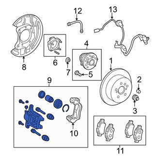 Toyota OE - Rear Right Disc Brake Caliper