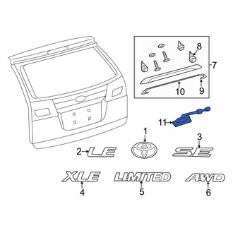 Toyota OE - Rear Liftgate Latch Release Switch