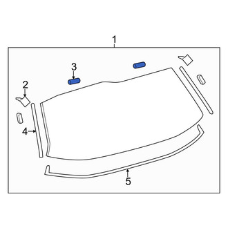 Toyota OE - Back Glass Spacer