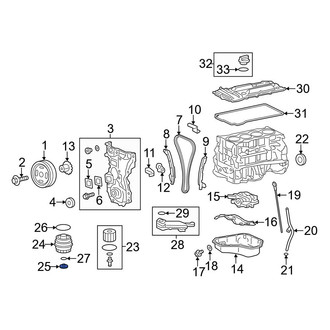 Toyota OE - Engine Oil Filter Housing Cover Drain Plug