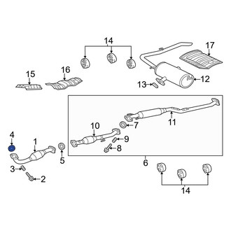 Toyota OE - Rear Catalytic Converter Gasket