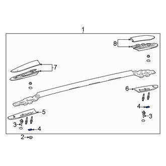 Toyota OE - Lower Roof Luggage Carrier Side Rail Seal
