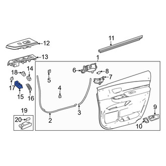 Toyota OE - Front Left Door Window Lock-Out Switch