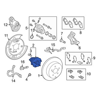 Toyota OE - Rear Wheel Bearing and Hub Assembly
