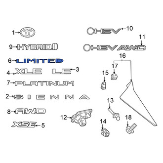 Toyota OE - Rear Hatch Emblem