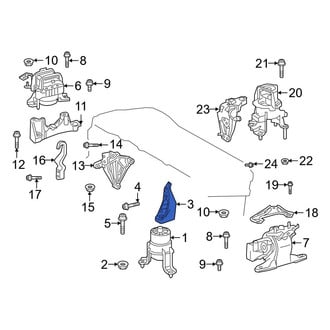 Toyota OE - Front Engine Mount Bracket