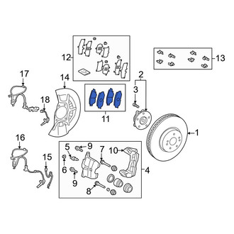 Toyota OE - Front Disc Brake Pad Set