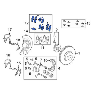 Toyota OE - Front Disc Brake Pad Shim Kit