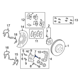 Toyota OE - Front Upper Disc Brake Caliper Pin