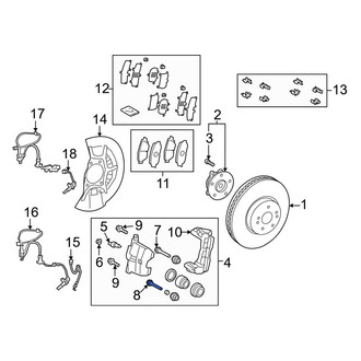 Toyota OE - Front Lower Disc Brake Caliper Pin