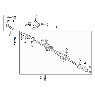 Toyota OE - Steering Tie Rod Nut
