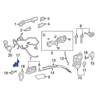 Toyota OE - Front Left Upper Door Hinge