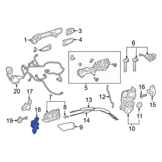 Toyota OE - Front Left Lower Door Hinge
