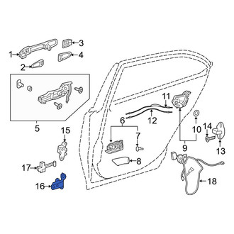 Toyota OE - Rear Left Lower Door Hinge