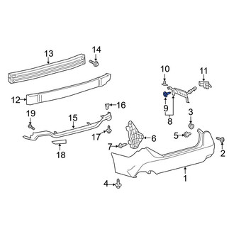 Toyota OE - Bumper Cover Retainer