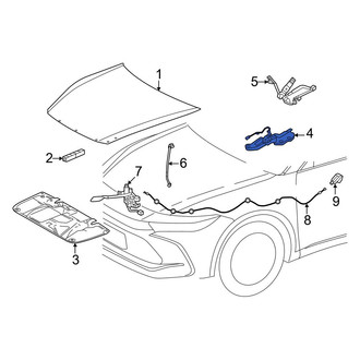 Toyota OE - Front Left Hood Hinge