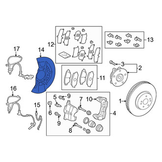 Toyota OE - Front Right Brake Dust Shield