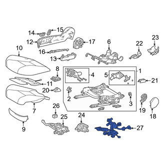 Toyota OE - Front Right Lower Power Seat Wiring Harness