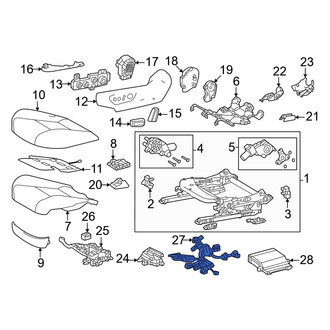 Toyota OE - Front Left Lower Power Seat Wiring Harness