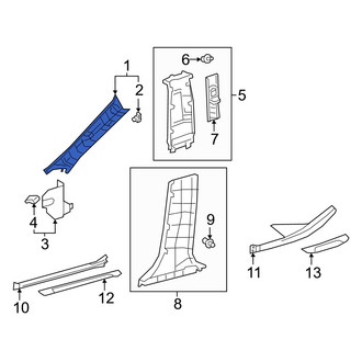 Toyota OE - Left Body A-Pillar Trim Panel