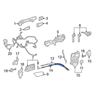 Toyota OE - Front Door Latch Cable