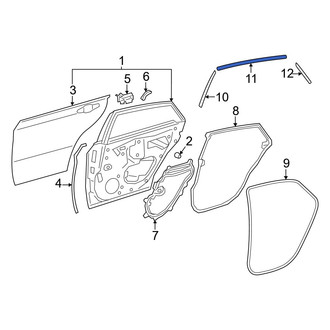 Toyota OE - Rear Left Upper Black Out Tape