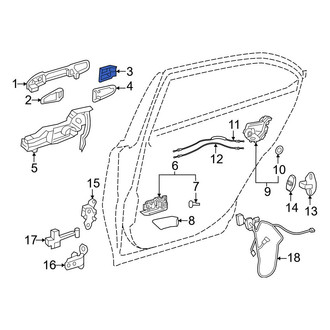 Toyota OE - Rear Exterior Door Handle Cover