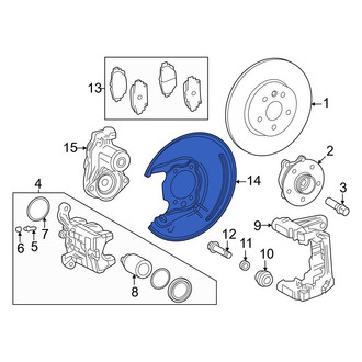 Toyota OE - Rear Left Brake Dust Shield