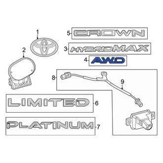 Toyota OE - Rear Deck Lid Emblem