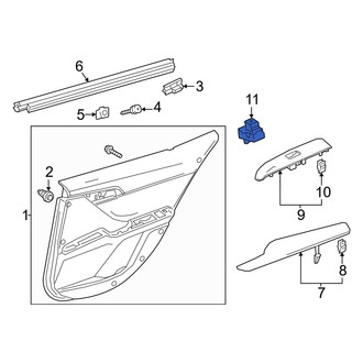 Toyota OE - Front Right Door Window Switch