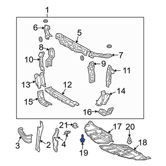Toyota OE - Front Radiator Support Splash Shield Screw