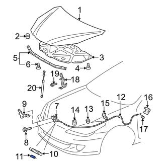 Toyota OE - Front Hood Pop Up Spring