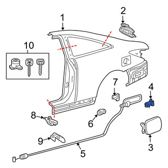 Toyota OE - Rear Fuel Door Spring